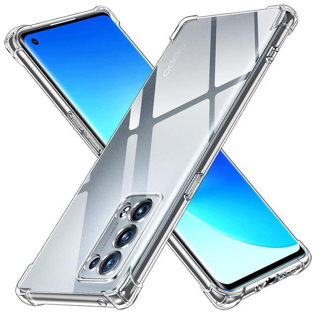 Husa de protectie Techsuit Shockproof Clear Silicone compatibil cu Oppo Reno6 Pro 5G (Snapdragon), Transparent