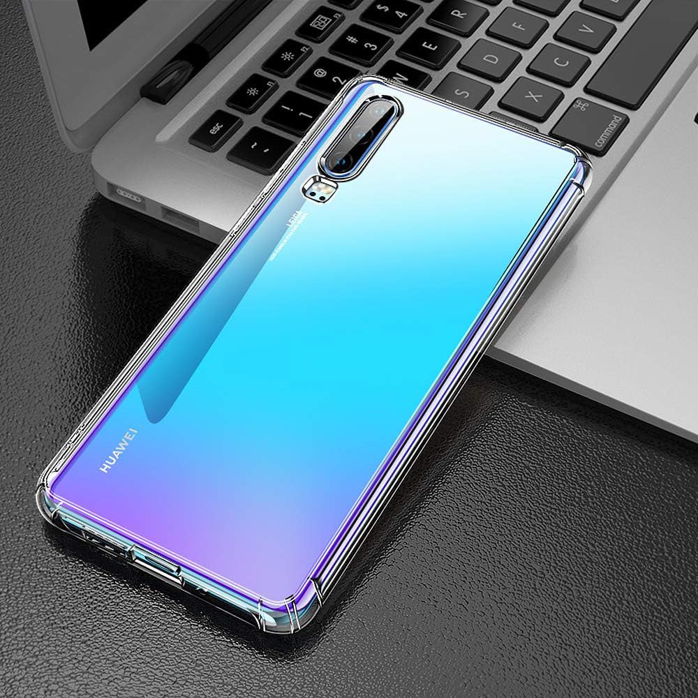 Husa de protectie Techsuit Shockproof Clear Silicone compatibil cu Huawei P30, Transparent