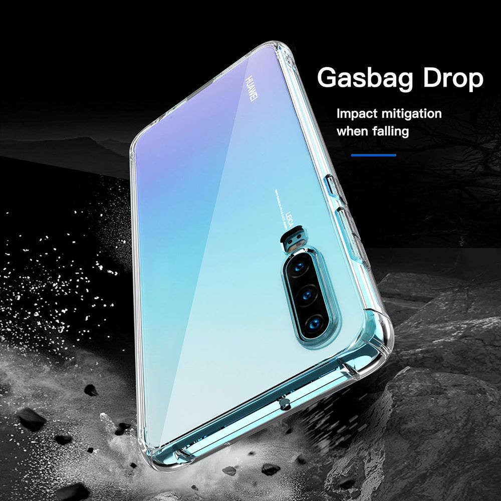 Husa de protectie Techsuit Shockproof Clear Silicone compatibil cu Huawei P30, Transparent