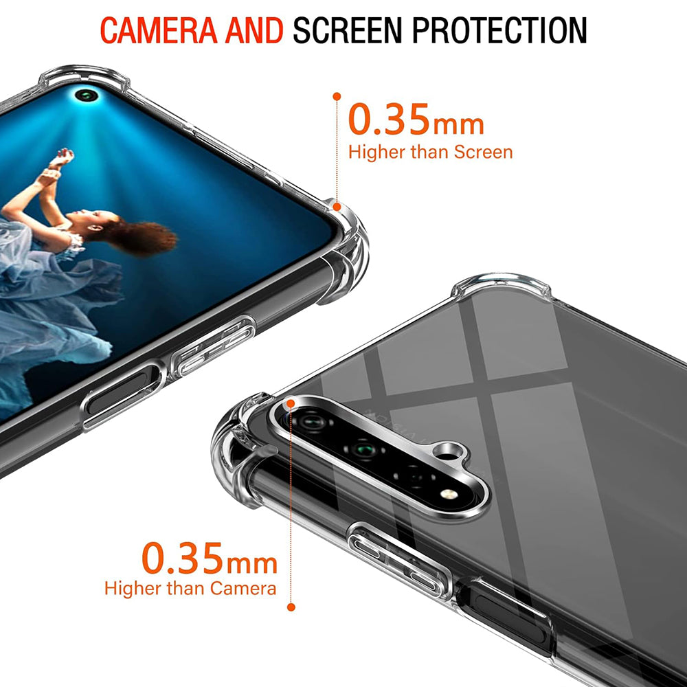 Husa de protectie Techsuit Shockproof Clear Silicone compatibil cu Huawei Nova 5T / Honor 20, Transparent
