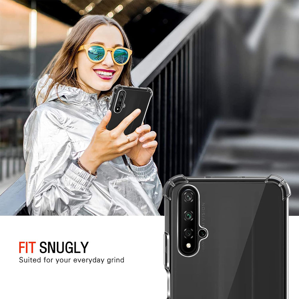 Husa de protectie Techsuit Shockproof Clear Silicone compatibil cu Huawei Nova 5T / Honor 20, Transparent