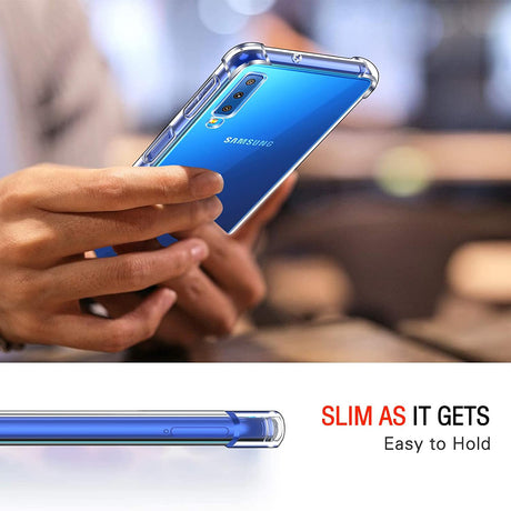 Husa de protectie Techsuit Shockproof Clear Silicone compatibil cu Samsung Galaxy A7 2018, Transparent