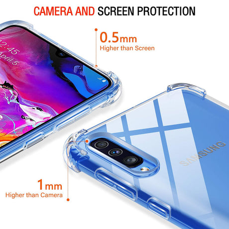Husa de protectie Techsuit Shockproof Clear Silicone compatibil cu Samsung Galaxy A30s / A50 / A50s, Transparent