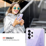 Husa de protectie Techsuit Shockproof Clear Silicone compatibil cu Samsung Galaxy A52 4G / A52 5G / A52s 5G, Transparent
