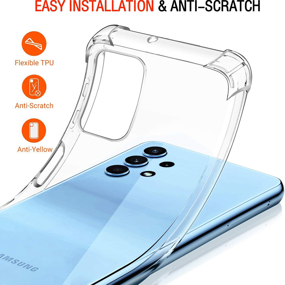 Husa de protectie Techsuit Shockproof Clear Silicone compatibil cu Samsung Galaxy A32 4G, Transparent