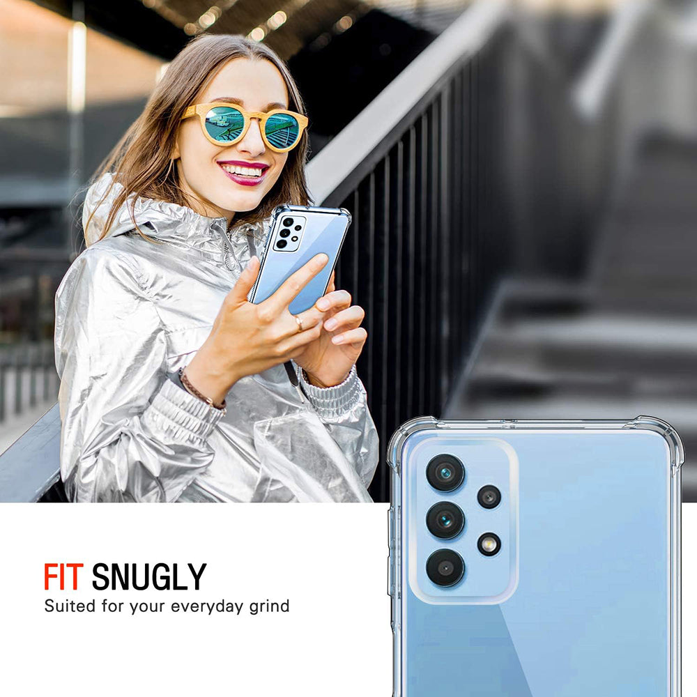 Husa de protectie Techsuit Shockproof Clear Silicone compatibil cu Samsung Galaxy A32 4G, Transparent