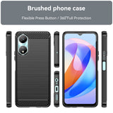 Husa de protectie Techsuit Carbon Silicone compatibil cu Honor X7b / X7b 5G / 90 SMART, Negru