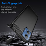 Husa de protectie Techsuit Carbon Silicone compatibil cu Motorola Moto G04 / Moto G04s / Moto G24 / G24 Power / Moto E14, Negru