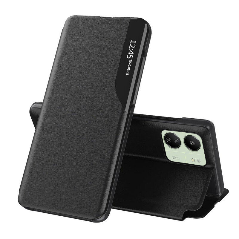 Husa de protectie Techsuit eFold Series compatibil cu Xiaomi Redmi 13C 4G / Redmi 13C 5G / Poco C65, Negru