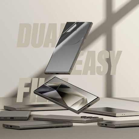 Folie de protectie Ringke Dual Easy Full (set de 2) compatibil cu Samsung Galaxy S24 Ultra, Transparent