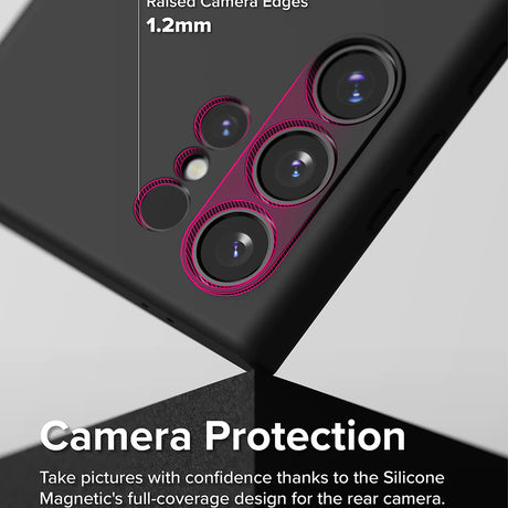 Husa de protectie Ringke Silicone Magnetic MagSafe compatibil cu Samsung Galaxy S24 Ultra, Roz Sand