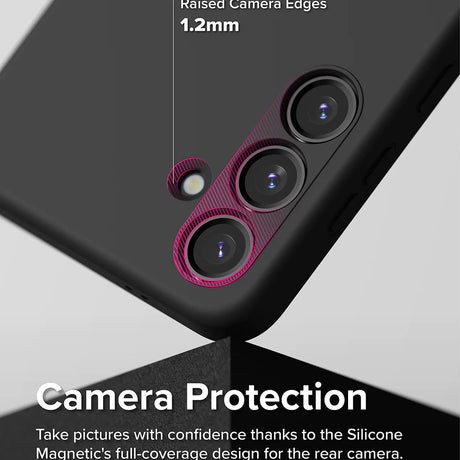 Husa de protectie Ringke Silicone Magnetic MagSafe compatibil cu Samsung Galaxy S24, Negru