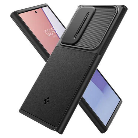 Husa de protectie Spigen Optik Armor (ACS07313) compatibil cu Samsung Galaxy S24 Ultra, Negru