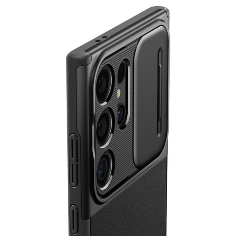 Husa de protectie Spigen Optik Armor (ACS07313) compatibil cu Samsung Galaxy S24 Ultra, Negru