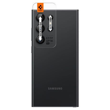 Spigen Optik.tR EZ Fit Pro Camera Glass folie de protecție cameră pentru Samsung Galaxy S24 Ultra, negru