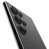 Folie de protectie Spigen (set de 2) Optik.tR EZ Fit Pro Camera Glass (AGL07425) compatibil cu Samsung Galaxy S24 Ultra, Negru