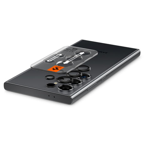Spigen Optik.tR EZ Fit Pro Camera Glass folie de protecție cameră pentru Samsung Galaxy S24 Ultra, negru