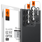 Folie de protectie Spigen (set de 2) Optik.tR EZ Fit Pro Camera Glass (AGL07425) compatibil cu Samsung Galaxy S24 Ultra, Negru