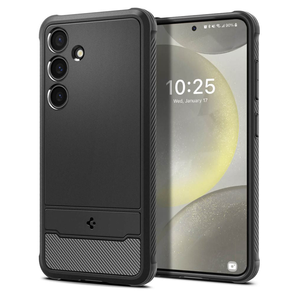 Husa de protectie Spigen Rugged Armor (ACS07346) compatibil cu Samsung Galaxy S24, Negru