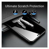 Folie de protectie Lito 2.5D FullGlue Glass compatibil cu iPhone 17 / iPhone 16 Pro, Negru