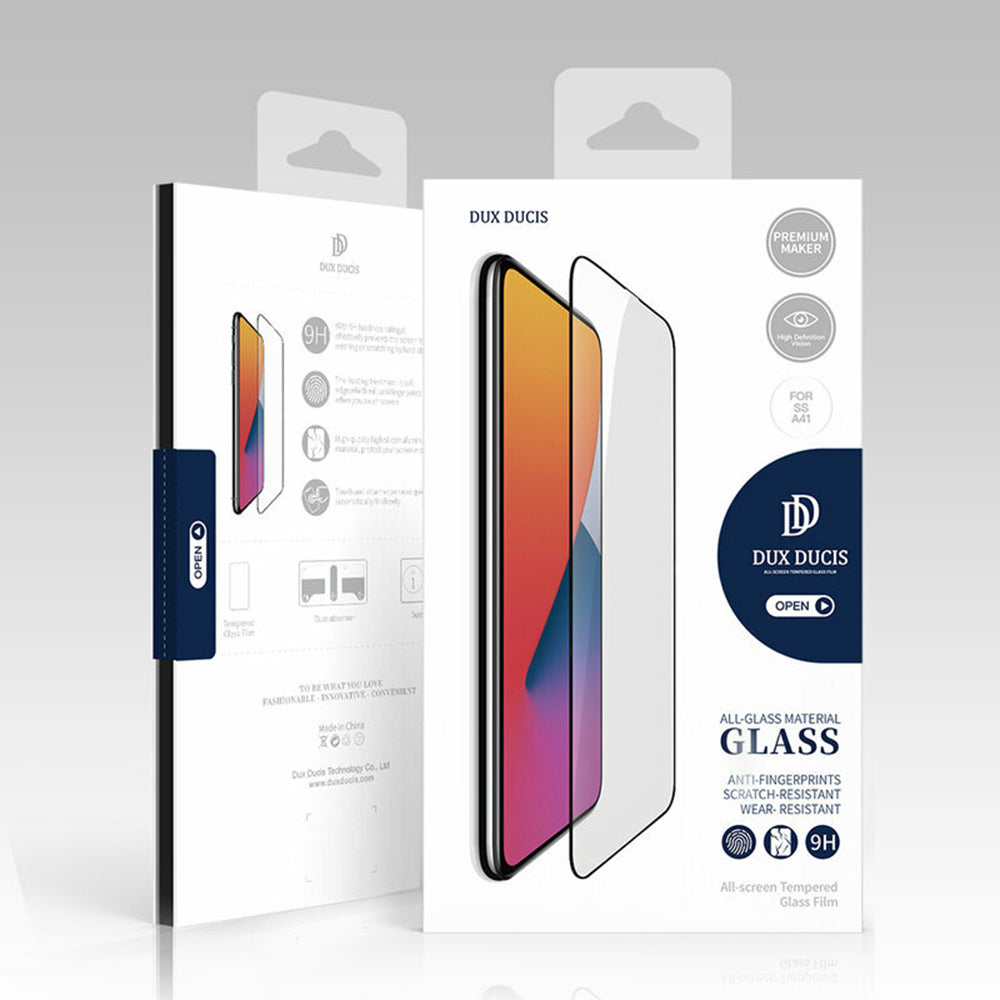 Folie de protectie Dux Ducis Tempered Glass compatibil cu iPhone 16 Plus, Negru