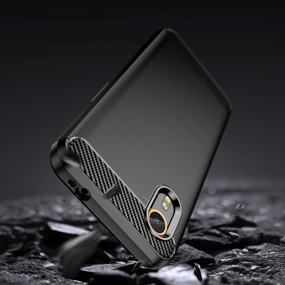 Husa de protectie Techsuit Carbon Silicone compatibil cu Samsung Galaxy Xcover7, Negru
