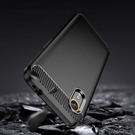 Husa de protectie Techsuit Carbon Silicone compatibil cu Samsung Galaxy Xcover7, Negru