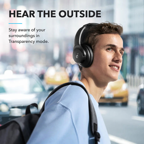 Casti Anker Wireless Life Q20i (A3004G11), Bluetooth, Hybrid Active Noise Cancelling, Dual-Connections, Negru