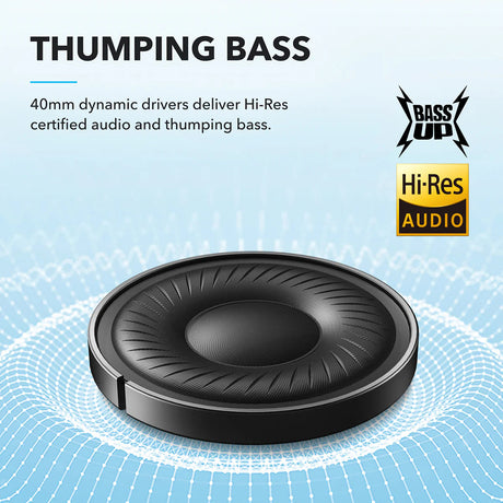 Casti Anker Wireless Life Q20i (A3004G11), Bluetooth, Hybrid Active Noise Cancelling, Dual-Connections, Negru