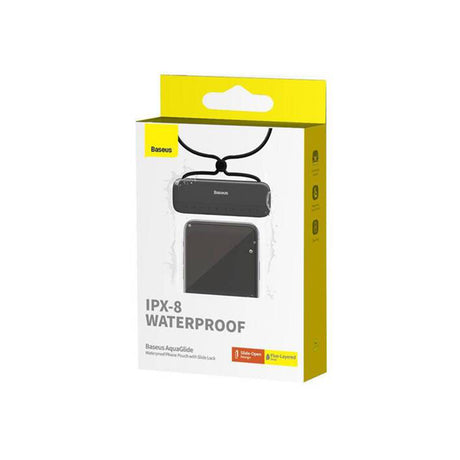 Baseus Waterproof Case (P60263700113-00), IPX8, with Slide Lock, for Phone 7.2", Cluster Black