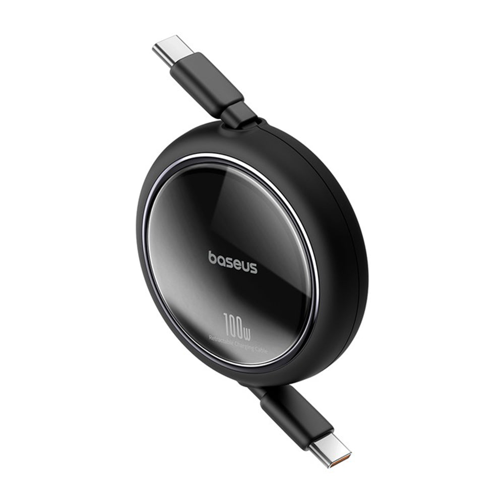 Cablu Baseus Free2Draw Mini (P10364500111-00), Type-C to Type-C, 100W, 1m, Retractable, Negru