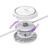 Cablu Baseus Free2Draw Mini (P10364500211-00), Type-C to Type-C, 100W, 1m, Retractable, Moon White