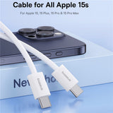 Cablu Baseus (P10365200211-01), Type-C to Type-C, 30W, 2m, Moon White