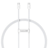 Cablu Baseus (P10365200211-01), Type-C to Type-C, 30W, 2m, Moon White