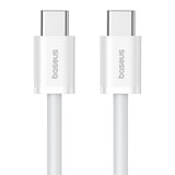 Cablu Baseus (P10365200211-01), Type-C to Type-C, 30W, 2m, Moon White