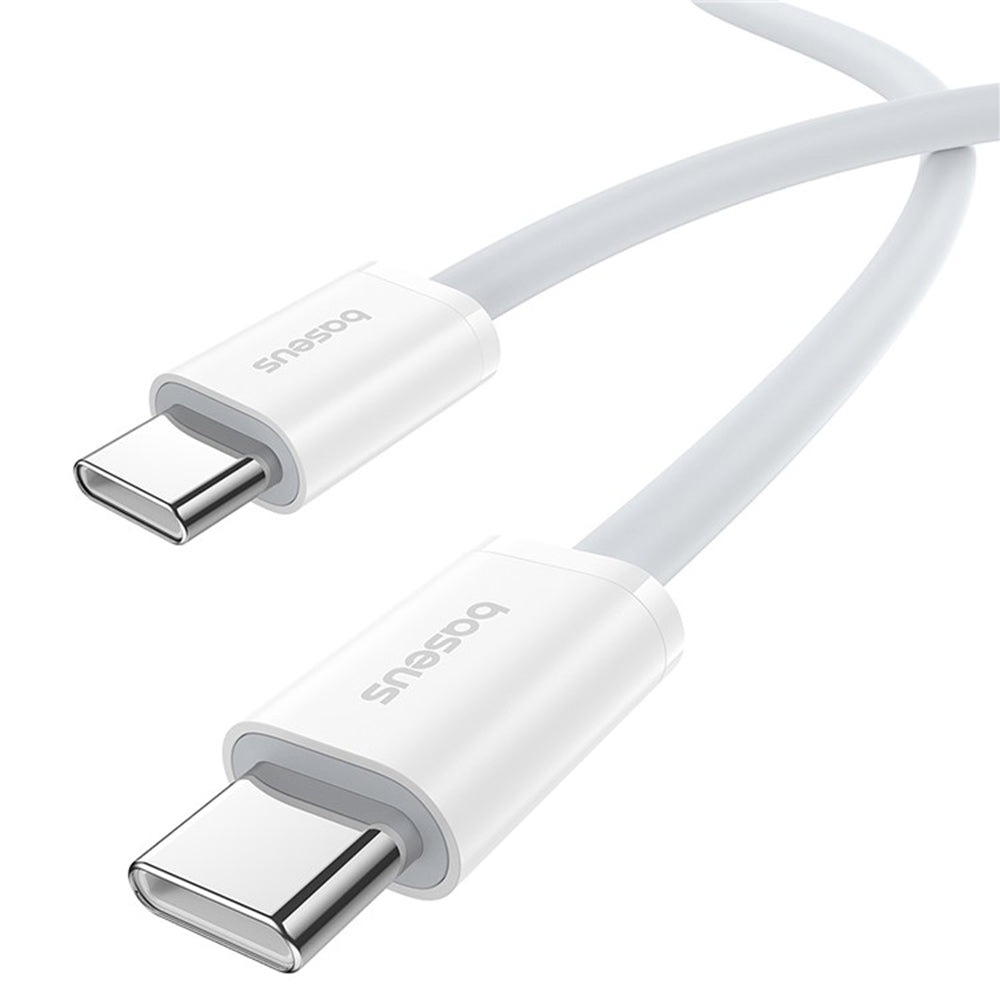 Cablu Baseus (P10365200211-01), Type-C to Type-C, 30W, 2m, Moon White