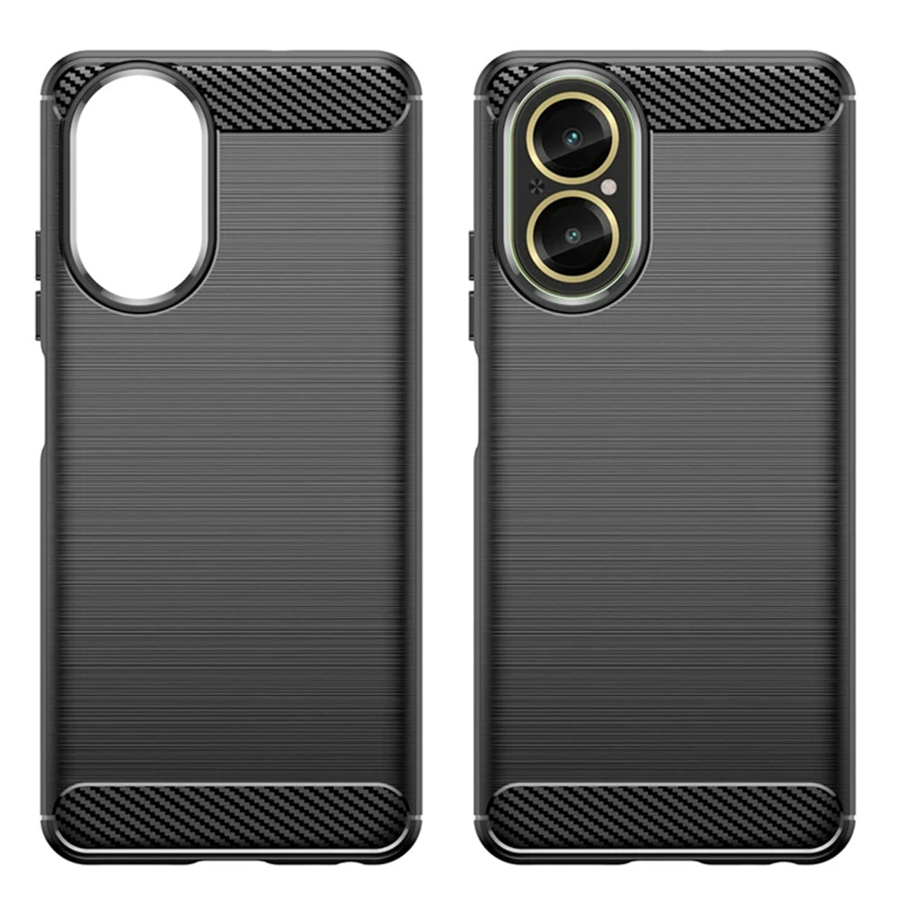 Husa de protectie Techsuit Carbon Silicone compatibil cu Realme C67 4G, Negru
