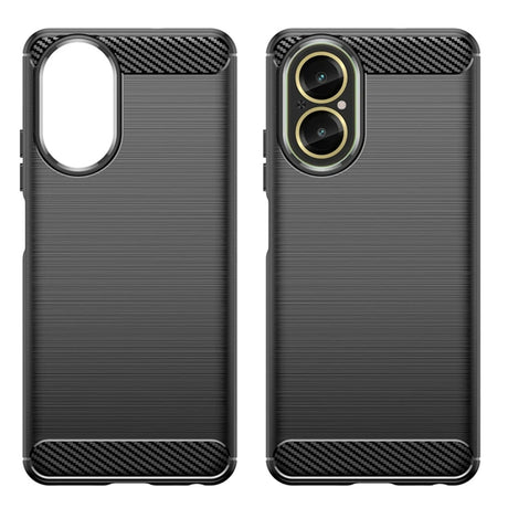 Husa de protectie Techsuit Carbon Silicone compatibil cu Realme C67 4G, Negru