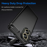 Husa de protectie Techsuit Carbon Silicone compatibil cu Realme C67 4G, Negru