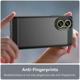 Husa de protectie Techsuit Carbon Silicone compatibil cu Realme C67 4G, Negru