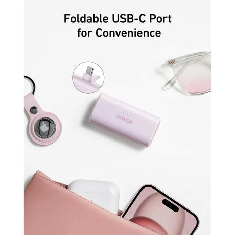 Baterie externa Anker Nano (A1653H11), USB-C Connector, 5000mAh, 22.5W, Negru