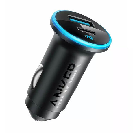Incarcator Anker Car 323 (A2735G11), USB, Type-C, LED Light, 52.5W, Negru