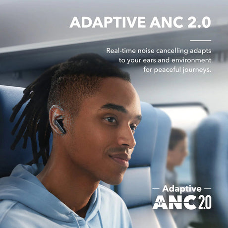 Casti Anker SoundCore Liberty 4 NC (A3947G11), Bluetooth 5.3, ANC 2.0, Hi-Res Sound, LDAC, IPX4, Negru