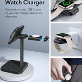 Incarcator ESR Charging Station 3in1 HaloLock, for iPhone MagSafe, AirPods Pro and Apple Watch, with Detachable Watch Charger, Negru
