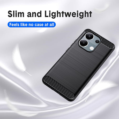 Husa de protectie Techsuit Carbon Silicone compatibil cu Xiaomi Redmi Note 13 Pro 4G / Poco M6 Pro 4G, Negru
