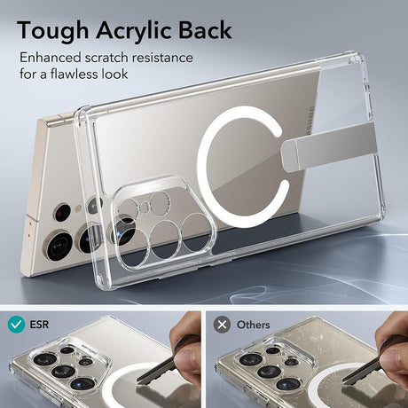 Husa de protectie ESR Boost Flickstand HaloLock compatibil cu Samsung Galaxy S24 Ultra, Transparent