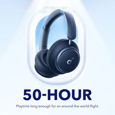 Casti Anker Wireless Space Q45 (A3040G31), Bluetooth 5.3, Noise Cancelling, USB-C, Albastru