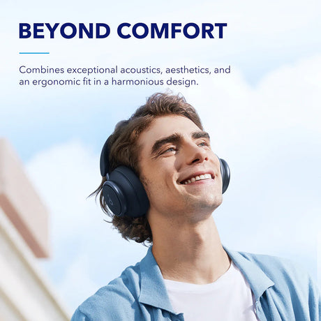 Casti Anker Wireless Space Q45 (A3040G31), Bluetooth 5.3, Noise Cancelling, USB-C, Albastru