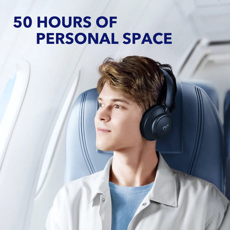 Casti Anker Wireless Space Q45 (A3040G31), Bluetooth 5.3, Noise Cancelling, USB-C, Albastru