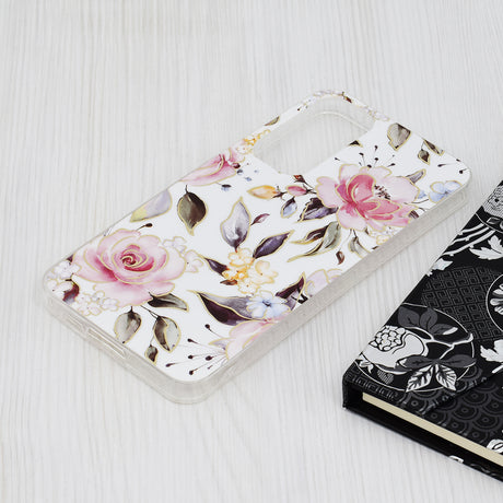 Husa de protectie Techsuit Marble Series compatibil cu Samsung Galaxy A55 5G, Alb